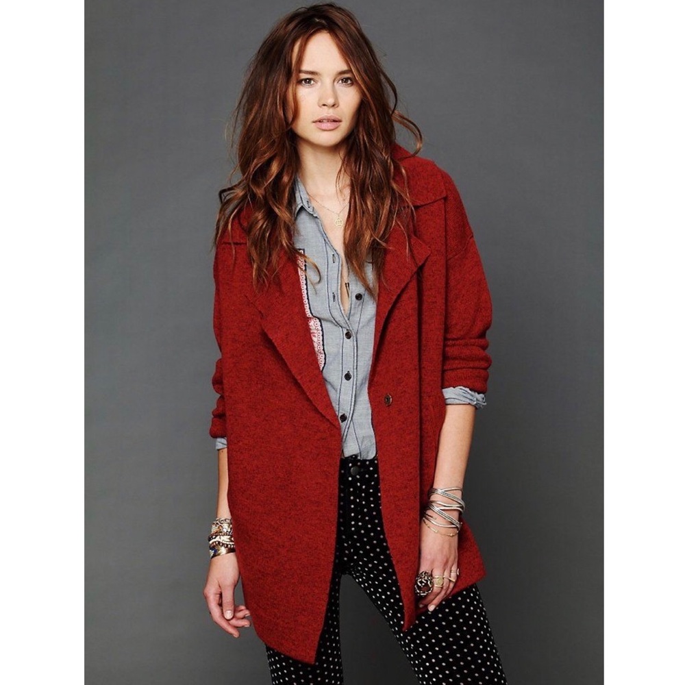 Free People Slouchy Sweater Jacket